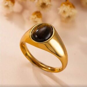 ✨Tigers Eye Gold Ring
